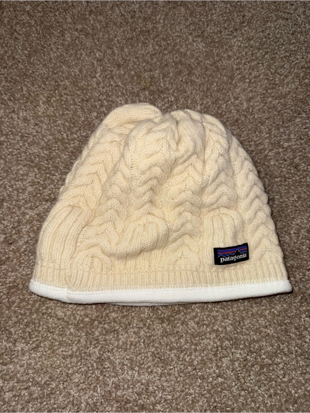 Patagonia Ivory Cable-Knit Beanie - Picture 2 of 4